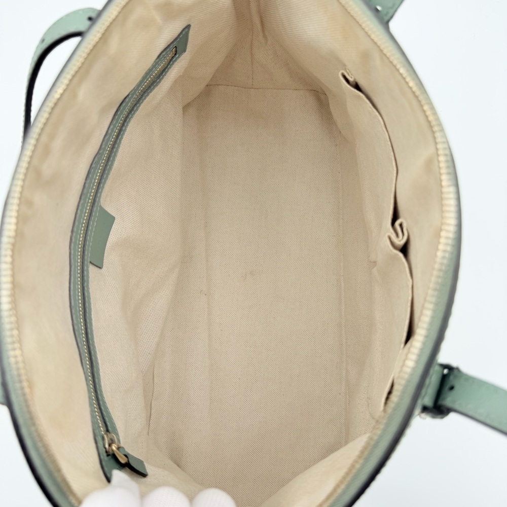 GUCCI MICROGUCCISSIMA NICE PATENT LEATHER DOME SATCHEL – GREEN - Picture 8 of 11